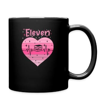 11. Geburtstag Lesen Bücher Buch Mädchen Tochter - Tasse einfarbig - Schwarz - Rechts
