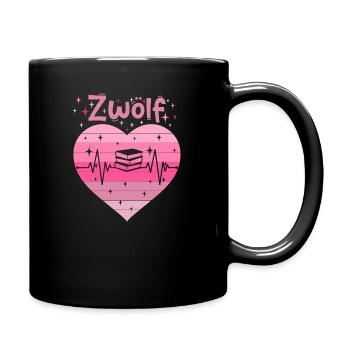 12. Geburtstag Lesen Bücher Buch Mädchen Tochter - Tasse einfarbig - Schwarz - Rechts