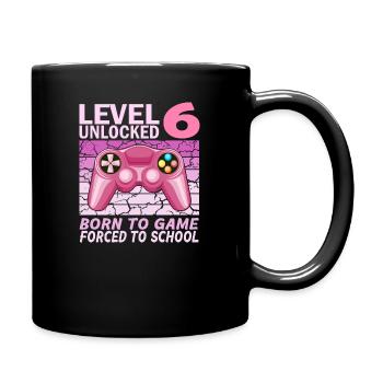 6. Geburtstag Gamer Videospiele - Tasse einfarbig - Schwarz - Rechts