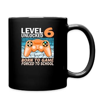 6. Geburtstag Gamer Videospiele - Tasse einfarbig - Schwarz - Rechts