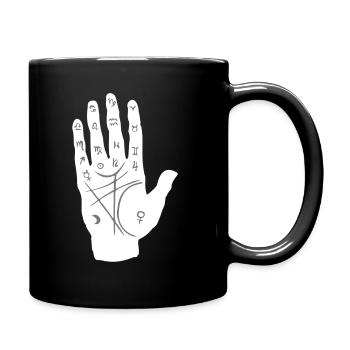 Hand Lines - Full Colour Mug - black - Right