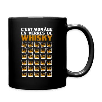 Humour Whisky Age Verre 30 ans - Mug uni - noir - Droite