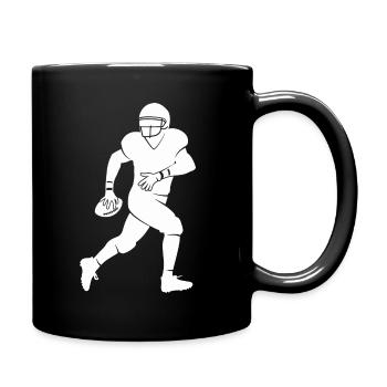 Silhouette de joueur de football américain Garçons - Mug uni - noir - Droite