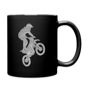 Dirt Biker Dirt Bike Fingerprint Motocross - Full Colour Mug - black - Right