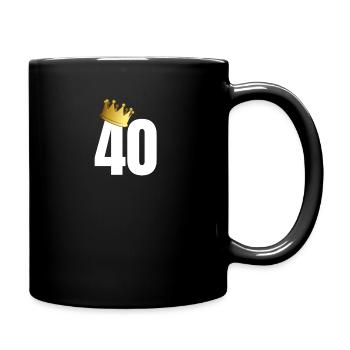 40 anniversaire numéro nombre couronne roi couronne - Mug uni - noir - Droite