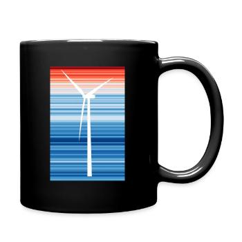 WarmingStripes - Wind Energy - Full Colour Mug - black - Right