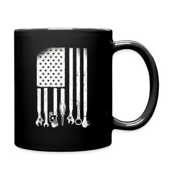 Diesel engine agricultural machinery mechanic locksmith - Full Colour Mug - black - Right