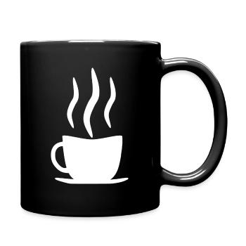 Coffee cup white - Full Colour Mug - black - Right