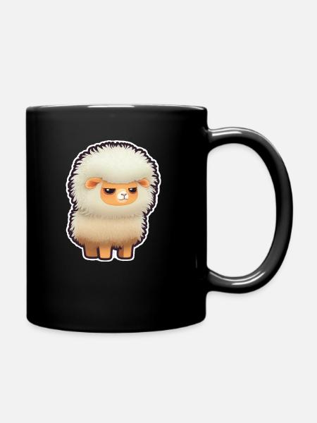Grumpy Alpaca - Full Colour Mug - black