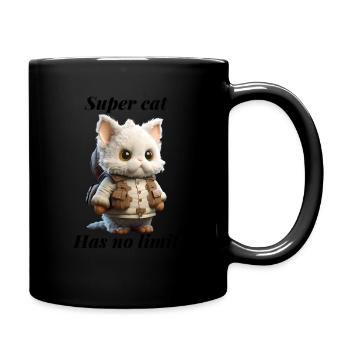 Super cat has no limit - Full Colour Mug - black - Right