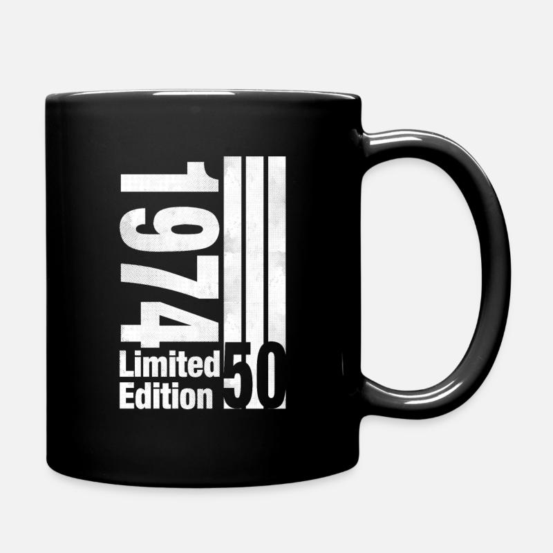 1974 - Geburtstag - 50 Jahre - Tasse einfarbig - Schwarz
