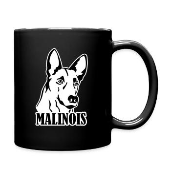 Malinois - Tasse einfarbig - Schwarz - Rechts