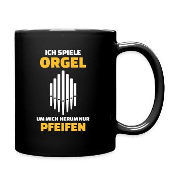 Orgel - Tasse einfarbig - Schwarz - Rechts