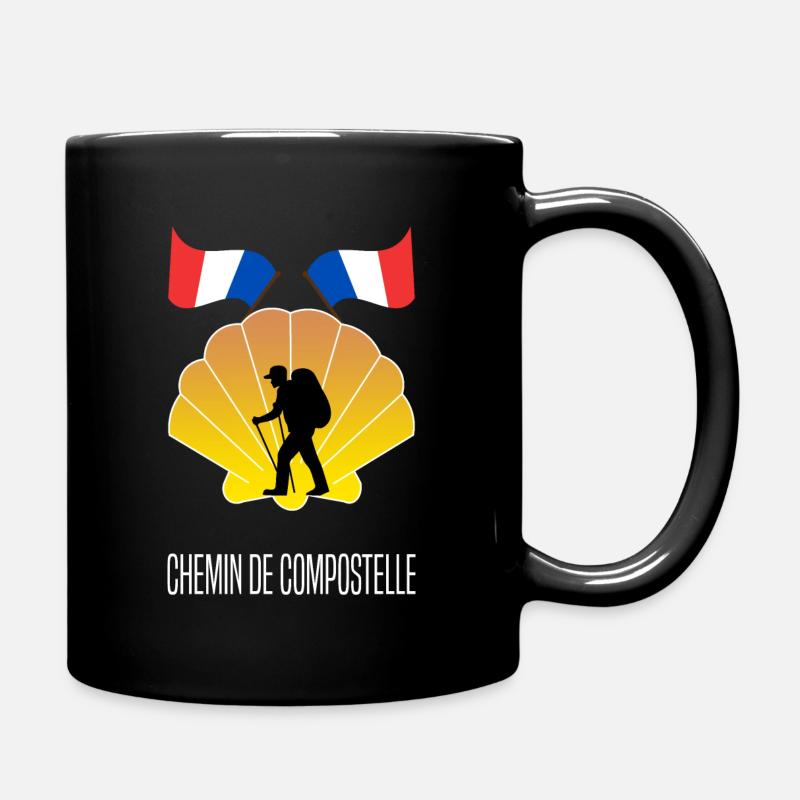 Randonnée chemin de Compostelle - Mug uni - noir