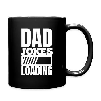 Funny Dad Saying - Jokes Loading - Full Colour Mug - black - Right