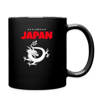 I Love Japan - Dragon of Asia - Full Colour Mug - black - Right