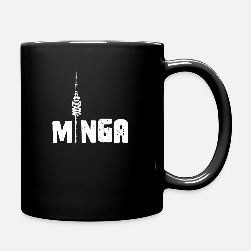 Minga - München Olypiaturm Fernsehturm - Tasse einfarbig - Schwarz
