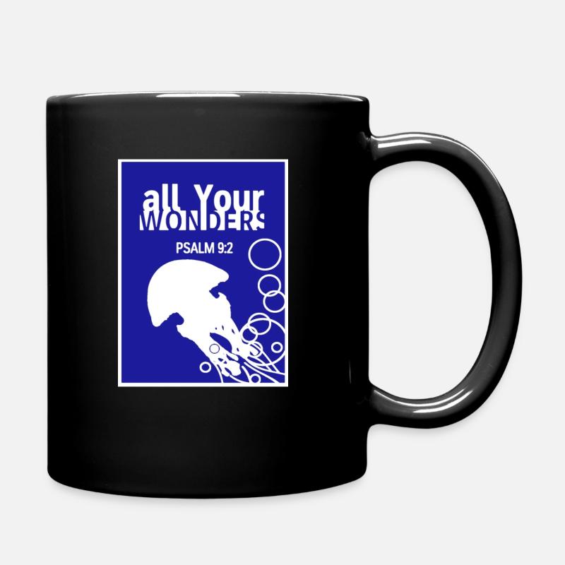 Qualle blau - Tasse einfarbig - Schwarz
