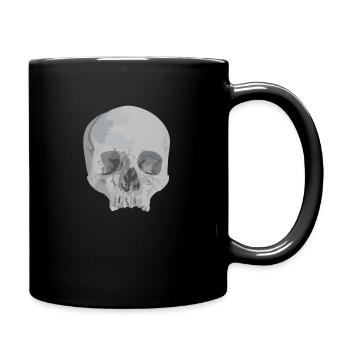 Skull Skull Skull Skeleton Bone - Full Colour Mug - black - Right
