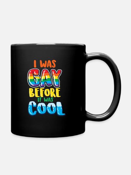 LGBT LGBTQ Regenbogen Schwul Lesbisch Geschenk - Tasse einfarbig - Schwarz