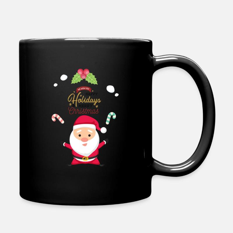 Nikolaus Weihnachten - Tasse einfarbig - Schwarz