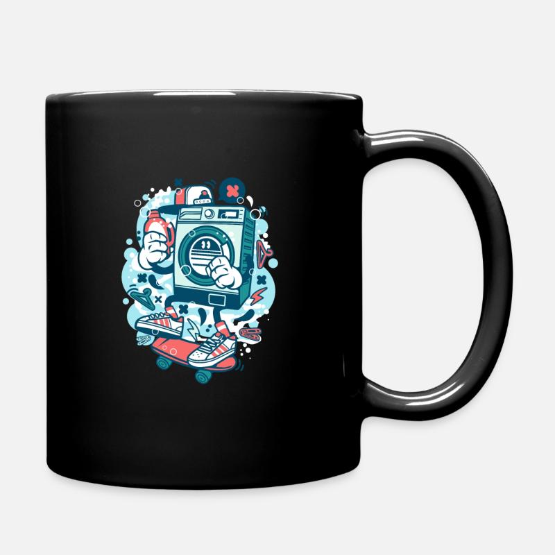 Waschmaschine Skater Graffiti Geschenk - Tasse einfarbig - Schwarz