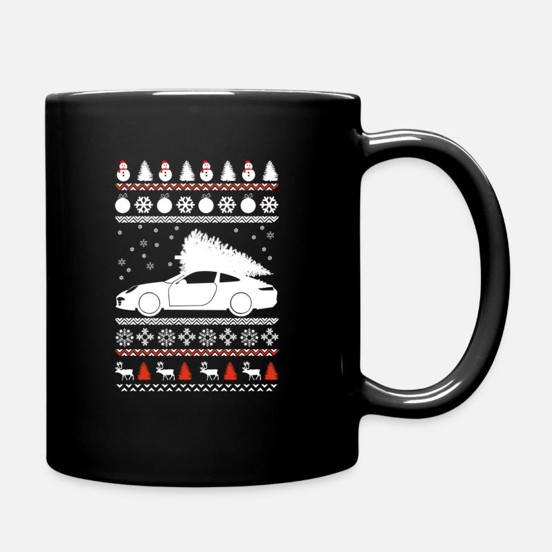 Voiture de sport de Noël laide - Mug uni - noir