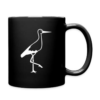 Storch - Tasse einfarbig - Schwarz - Rechts