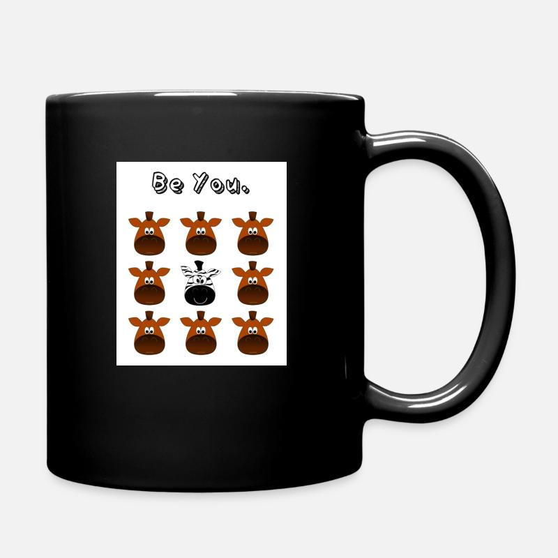 Be you little zebra - Full Colour Mug - black