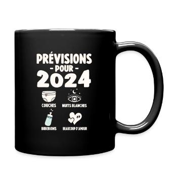 Prévisions Pour 2024 Cadeau De Grossesse 2024 - Mug uni - noir - Droite