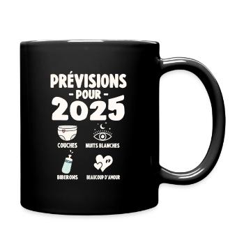 Prévisions Pour 2025 Cadeau De Grossesse 2025 - Mug uni - noir - Droite