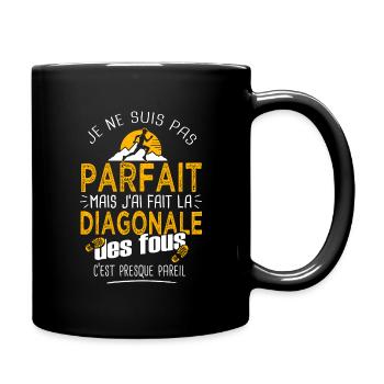 parfait diagonale des fous trail course a pied - Mug uni - noir - Droite