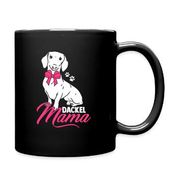 Dackel Mama Hundeliebhaber Dachshund Muttertag Dac - Tasse einfarbig - Schwarz - Rechts