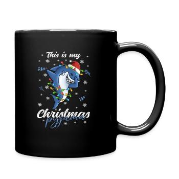 Hai Pyjama Weihnachten Schlafen - Tasse einfarbig - Schwarz - Rechts