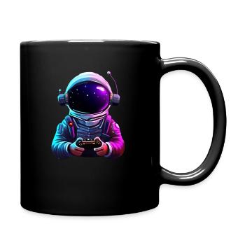 Gamender Astronaut - Tasse einfarbig - Schwarz - Rechts
