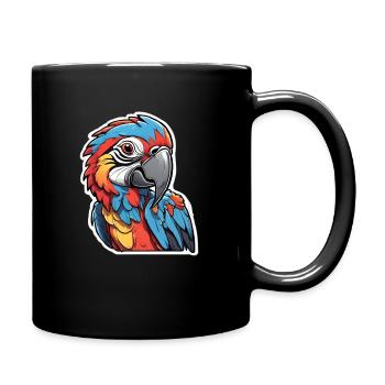 Perroquet coloré - Mug uni - noir - Droite