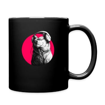 put your record on - Tasse einfarbig - Schwarz - Rechts