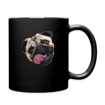 pug - Full Colour Mug - black - Right