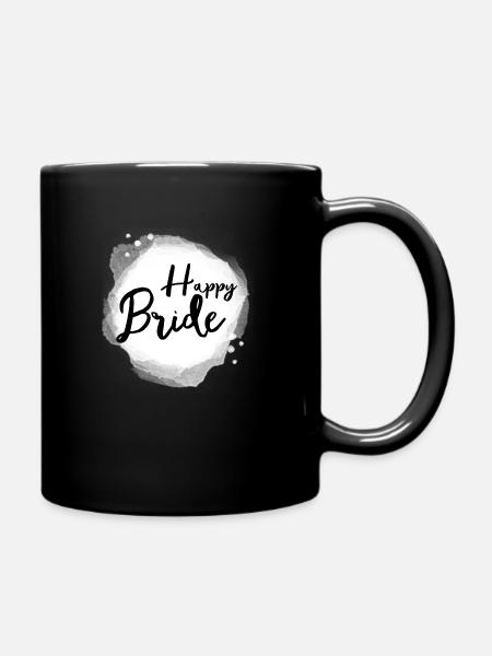 Happy Bride - Tshirt JGA - watercolor - Full Colour Mug - black