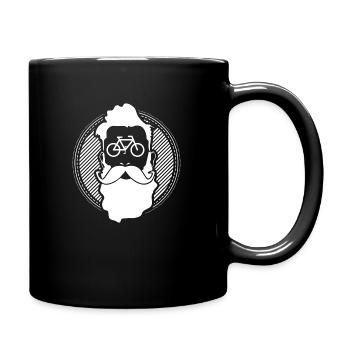 Fahrrad Geschenkidee - Tasse einfarbig - Schwarz - Rechts