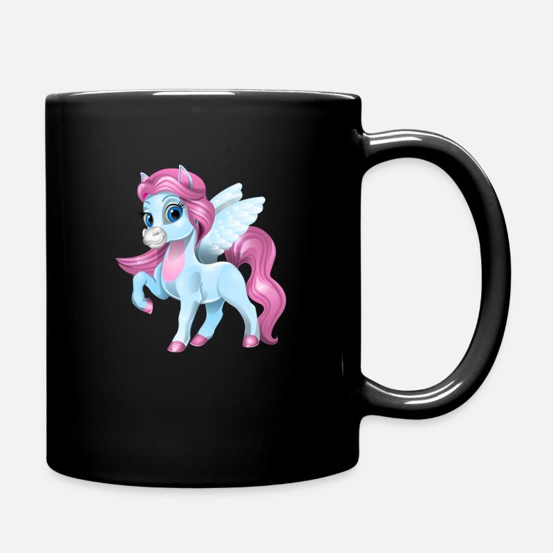 Einhorn - Tasse einfarbig - Schwarz