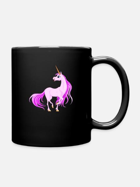 unicorn - Full Colour Mug - black