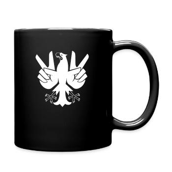 Cooler Peace Adler | Friedensadler | Bundesadler - Tasse einfarbig - Schwarz - Rechts