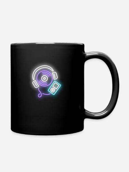 DJ - Full Colour Mug - black