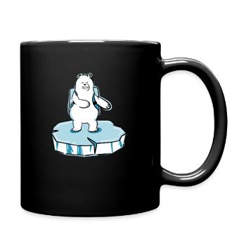 L’ours polaire danse - Mug uni - noir - Droite