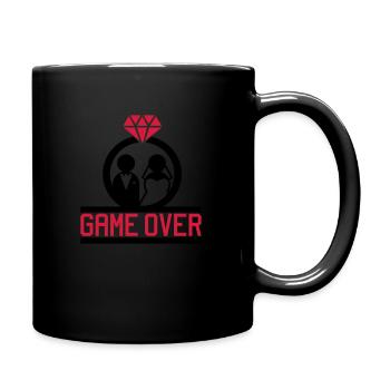 Game Over - Tasse einfarbig - Schwarz - Rechts