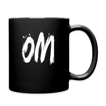 OM Yoga - Tasse einfarbig - Schwarz - Rechts