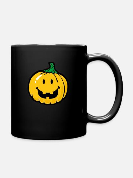 Smiley Halloween - Tasse einfarbig - Schwarz