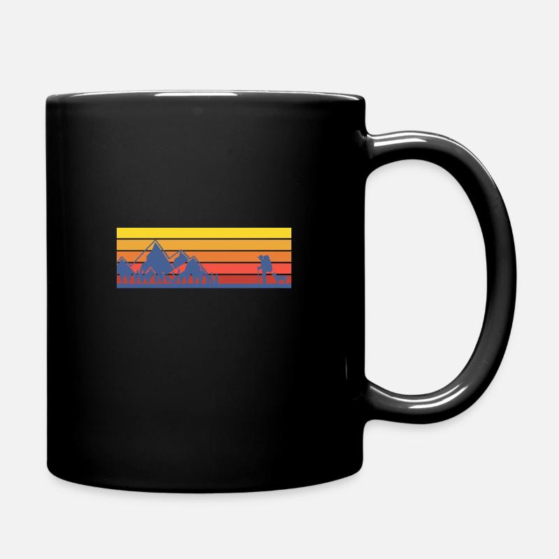 Berge Wandern Wanderer Outdoor Hunde - Tasse einfarbig - Schwarz