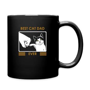 Logo papa chat - Mug uni - noir - Droite